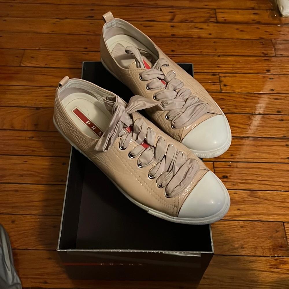 Prada (Authentic) patent leather sneakers